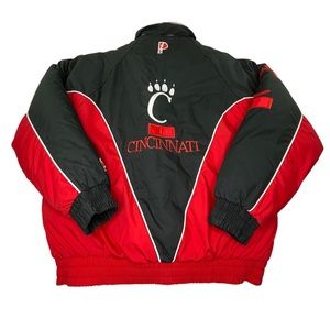 Vintage University of Cincinnati Bearcats Pro Player Puffer Jacket Size XL 90s